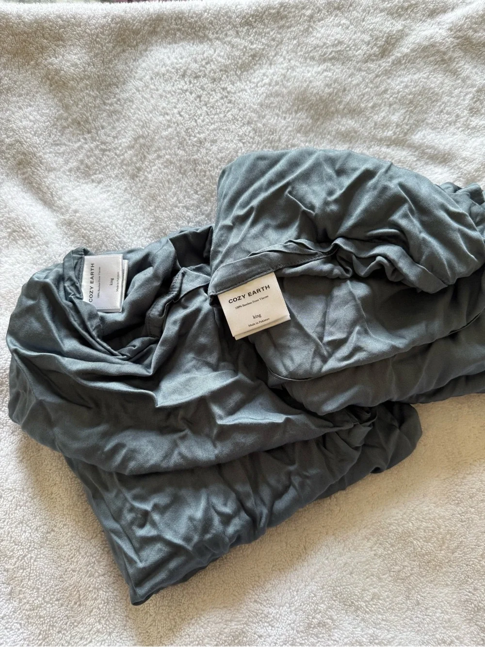 Bamboo Pillowcases in Slate Blue
